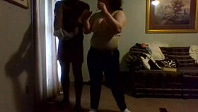 Detailed naked workout for mature women