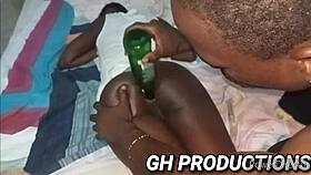 yaa yaa gets a bottle shoved in her pussy and ass at the club