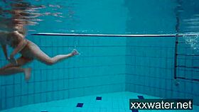 Milana And Katrin Strip Each Other Underwater!