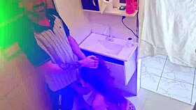 a stranger entered the women's bathroom at the disco and ended up fucking the married woman