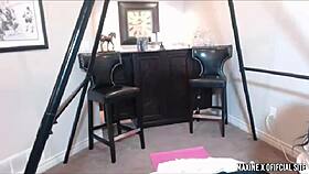 maxine x in a college uniform dildo fucks her sweet asian pussy