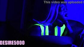 Black Light Blowjob While Working On The Clock At The Ship Yard