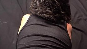 too much warm with that candle on her big ass she got an intense pussy licking orgasm