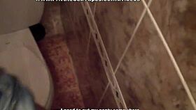 Raunchy amateur girlfriend vid with blonde fucked in toilet