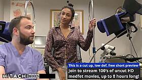 Doctor in Tampa gives freshman a mandatory hitachi orgasm backstage