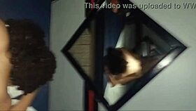 fuckin the yung plump gurl with pink pussy doggy in front of the miror