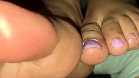Candid Ebony Soles Exposed