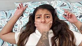 Shh, don't scream - stepbrother fucks stepsister's ass hard.