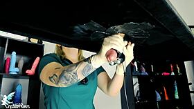 naughty nurse milks patient with gloves and toys in hospital