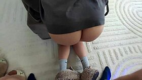 Babysitter Didnt Notice How I Cum On Her Back