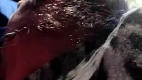 Brazilian Shemale Gives Oral Quickie in the Car