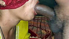 Newly married desi bhabhi giving best blowjob to husband!