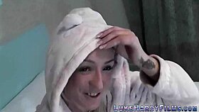 Costumed British Blonde Sucks Shlong?