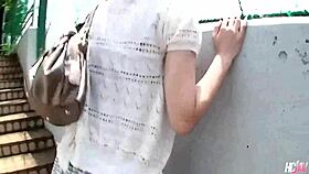 beautiful japanese chick mizuki got picked up and fucked hard, getting a hairy pussy creampie