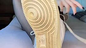 Blacknails Feet in Feetworld Fetish Nylonfeets Nylonfet Sh Nikeairforce Nylontights Girl On