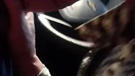 Brazilian Shemale Gives Oral Quickie in the Car