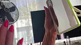 pov masturbation for special fan in pantyhose