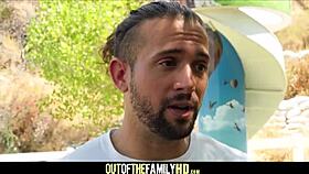 Tiny Brunette Teen Fucked Outdoors with Facial Cumshot