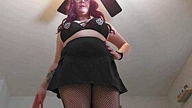 Chuymaury dominates with intense ball busting in pantyhose