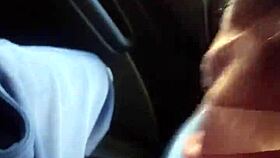 Brazilian Shemale Gives Oral Quickie in the Car