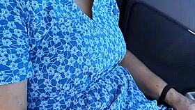 Housewife wanks in public carpark