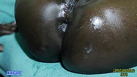 African anal creampie fills petite 18+ ass