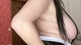 Cleaning Your Room With Natural Huge Tits.