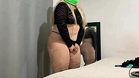 Perverted woman tries thongs for Tinder!