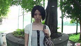 beautiful japanese chick mizuki got picked up and fucked hard, getting a hairy pussy creampie