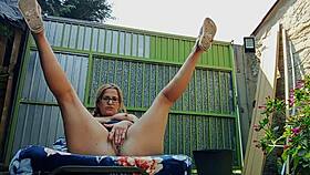 Meryledyxxx performs public masturbation leading to intense squirt