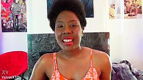 Pretty babe licks big black cock in pov casting interview with dirty talk 😋