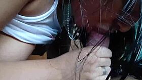 my ex girlfriend came home to drain all the cum from my cock with a hot blowjob