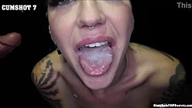 Two milfs Rocky and Cory swallow 9 loads each in gloryhole cumshots