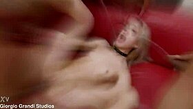 Blacks on blonde Megan Love in rough 3on1 sex.