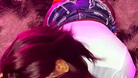 Hijastra gran culo recibe polla en coño mojado