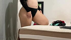 Perverted woman tries thongs for Tinder!