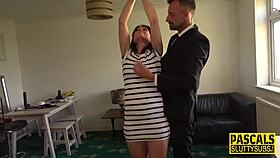 submissive amateur gets pussy fingered 😈