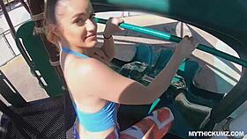 juicy white booty bouncing on big white cock