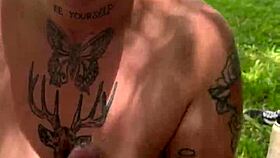 Slut Blows Big Natural Tits Outdoors