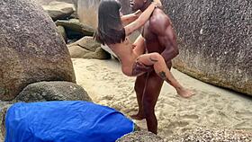 Group of friends enjoying the beach together.