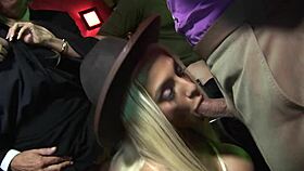 an unexpected opportunity for spontaneous group sex in a bar with busty bitches