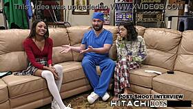 Solana, the freshman, experiences a mandatory hitachi orgasm backstage