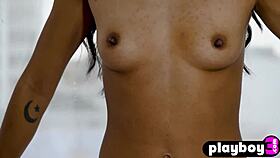 Sexy teen 18+ Fatima Kojima posing in hot lingerie and showing perfect body