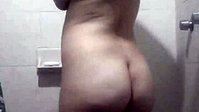 Aurora Borealis, the sexy chubby Mexican, masturbates in the shower part 2