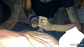 german party girl gets licked by strangers in the club