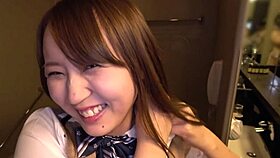 I'm in love with this cute shaved JK who rides me so intensely, she's my obedient angel