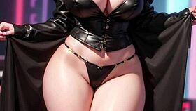 Ai generated model girl big-tits ai art 126