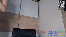 naughty girl plays with toy and reaches orgasm