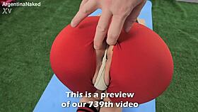 What's with that puffy pussy on the skinny babe and her perfect butt and hooters?