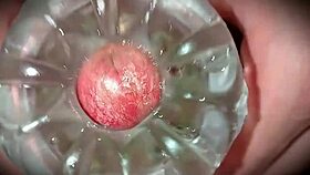 Close up oozing cum from masturbation session?